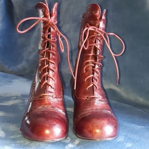 Victorian style lace up boots